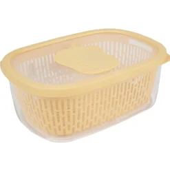 Gifi Boîte alimentaire hermétique avec panier fraîcheur 4 L jaune Hot