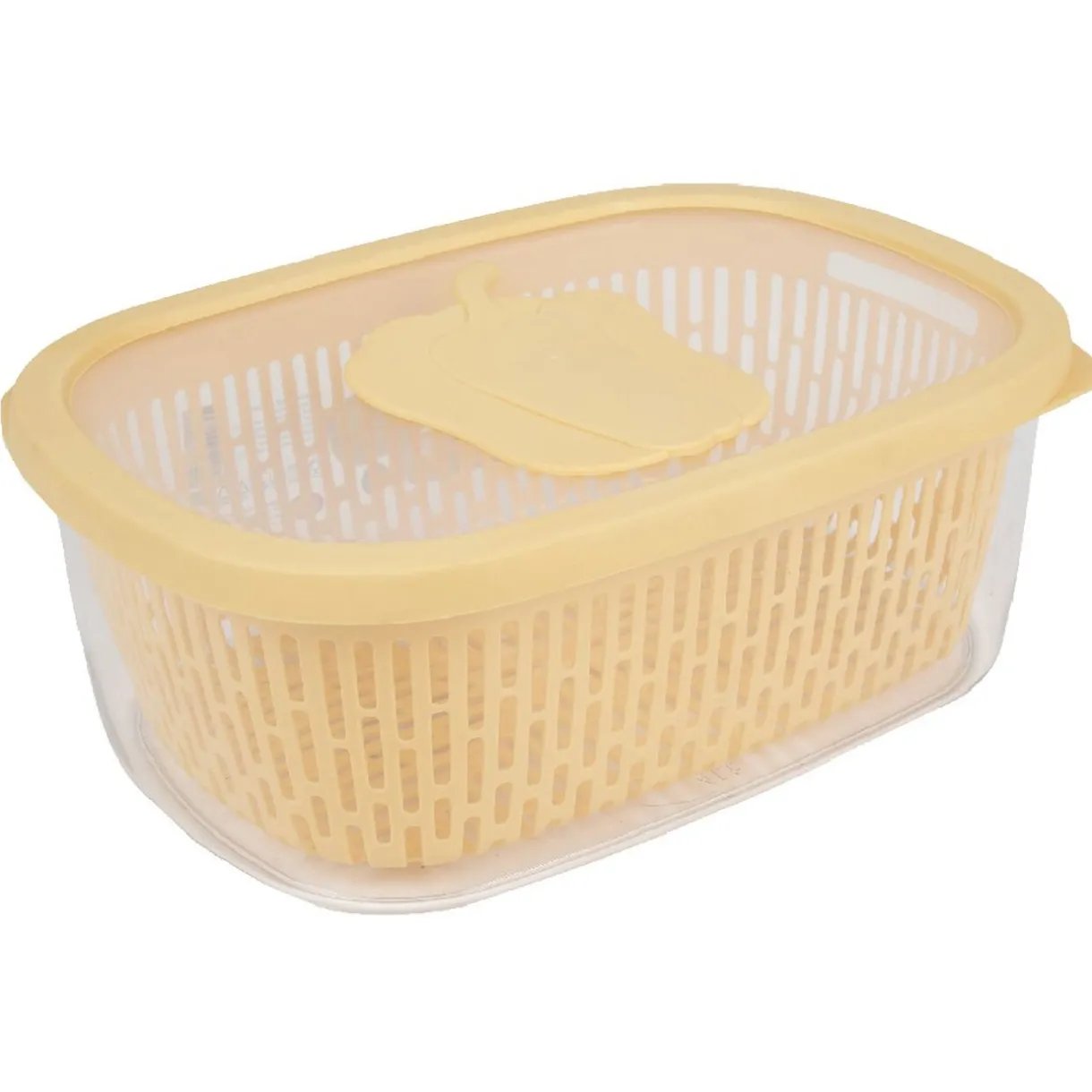 Gifi Boîte alimentaire hermétique avec panier fraîcheur 4 L jaune Hot