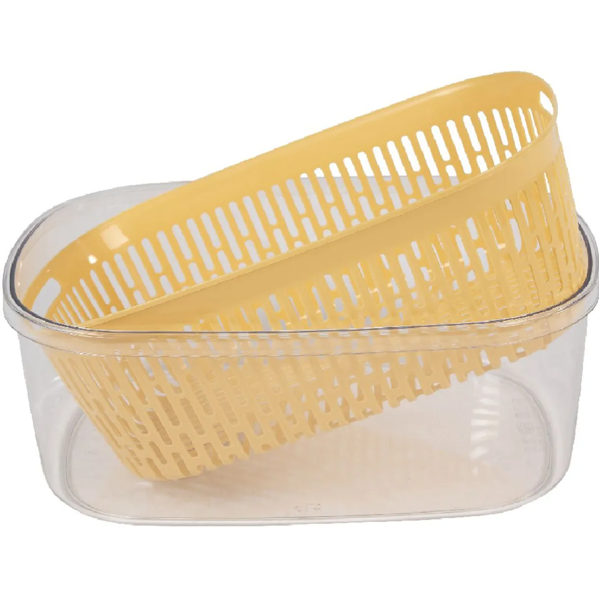 Gifi Boîte alimentaire hermétique avec panier fraîcheur 4 L jaune Hot