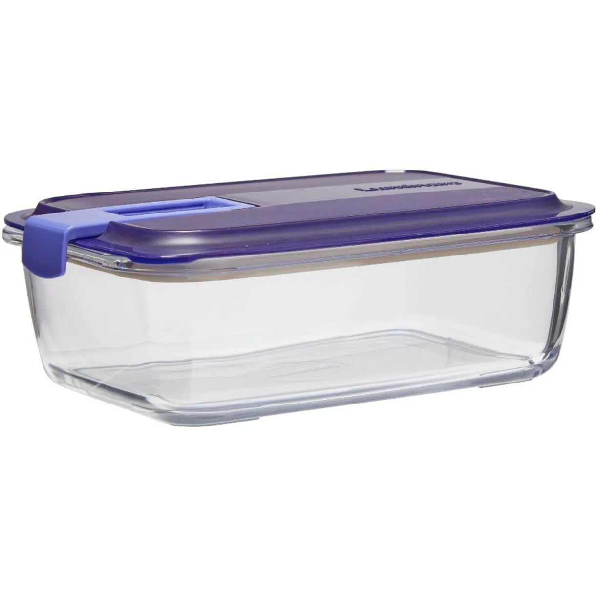 Gifi Boîte alimentaire Luminarc Easy Box verre transparent et bleu 122 cl Clearance