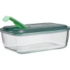 Gifi Boîte alimentaire Luminarc verre Esay Box transparent et vert 122 cl Outlet
