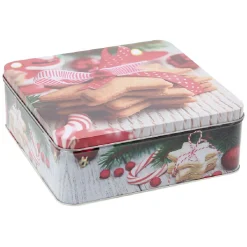 Gifi Boîte carrée en métal pour gâteaux de Noël Online