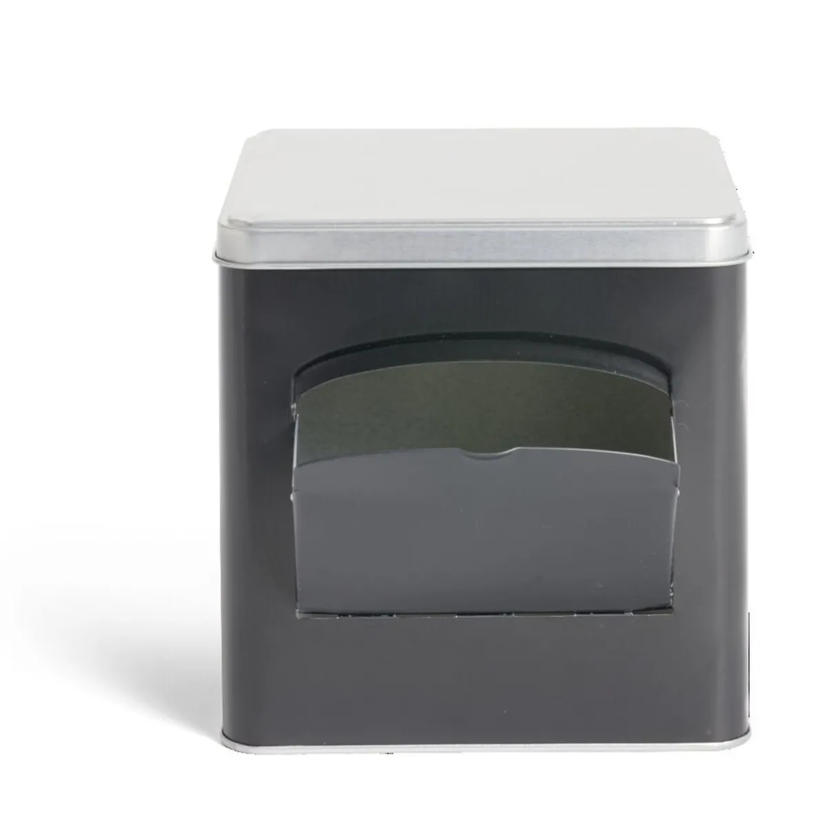 Gifi Boîte conservation avec ouverture métal noir et gris 14,5x14,5x14,5cm Online