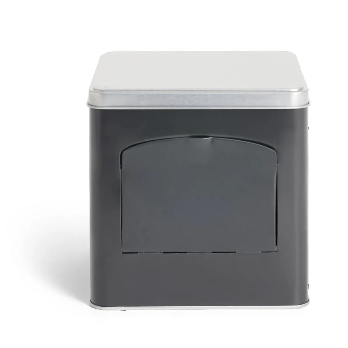Gifi Boîte conservation avec ouverture métal noir et gris 14,5x14,5x14,5cm Online