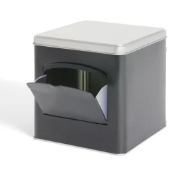Gifi Boîte conservation avec ouverture métal noir et gris 14,5x14,5x14,5cm Online