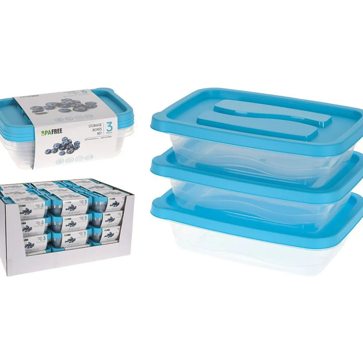Gifi Boîte de conservation alimentaire avec couvercle x 3 Clearance
