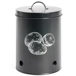 Gifi Boîte de conservation pour pommes de terre en métal noir New