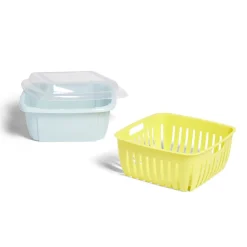 Gifi Boîte égouttoir plastique vert anis 22x22xH10cm Best