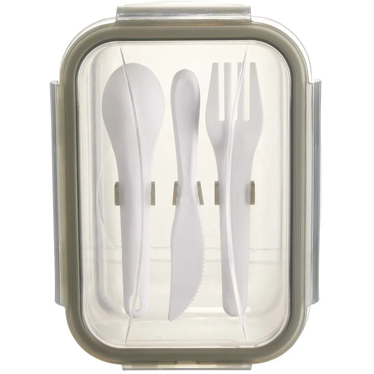 Gifi Boîte Lunchbox en verre avec couverts en plastique 1,2L Online