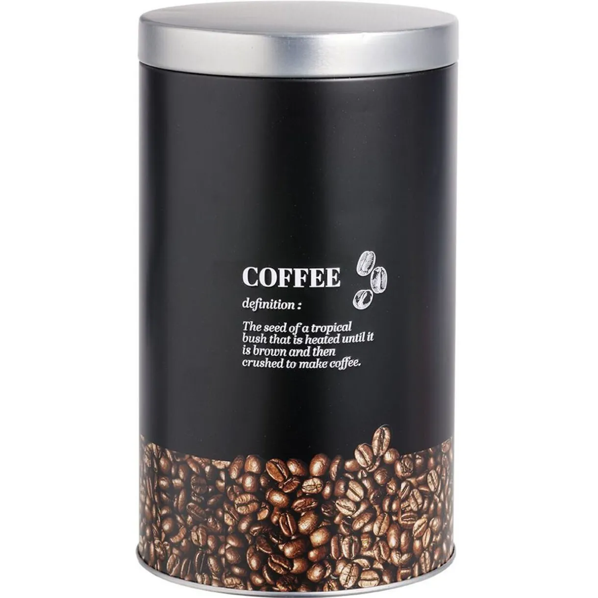 Gifi Boîte pour grains de café en métal - Ø10,8xH18,5cm Best