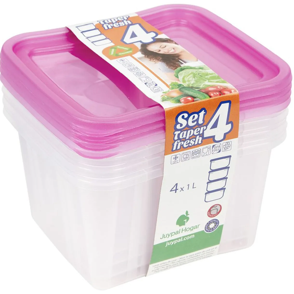 Gifi Boîte rangement alimentaire 1,1 L x4 Outlet