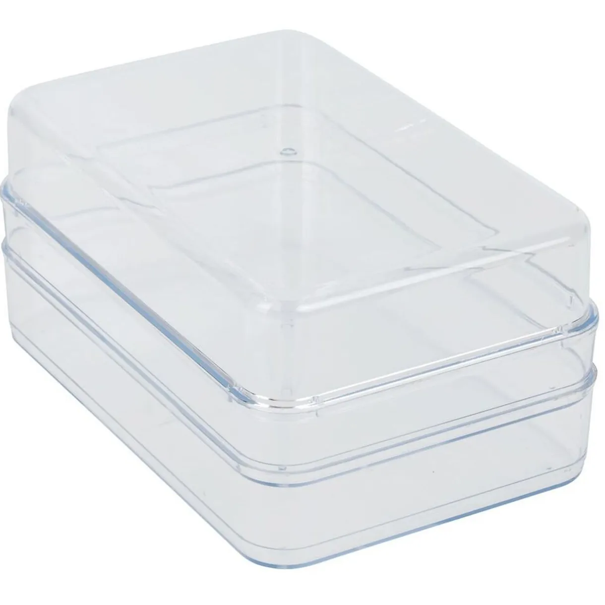 Gifi Boîte transparente à 2 niveaux pour frigo 2,5L - L.21,5x14,5xH10,5cm Sale