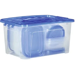 Gifi Boîtes alimentaire transparente avec couvercle bleu ou rouge x27 Online