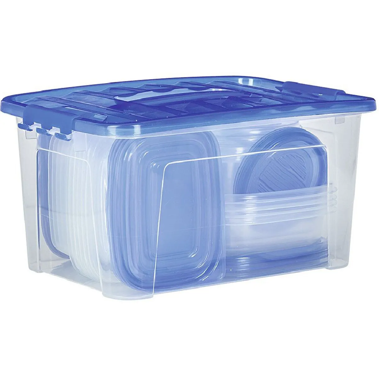 Gifi Boîtes alimentaire transparente avec couvercle bleu ou rouge x27 Online