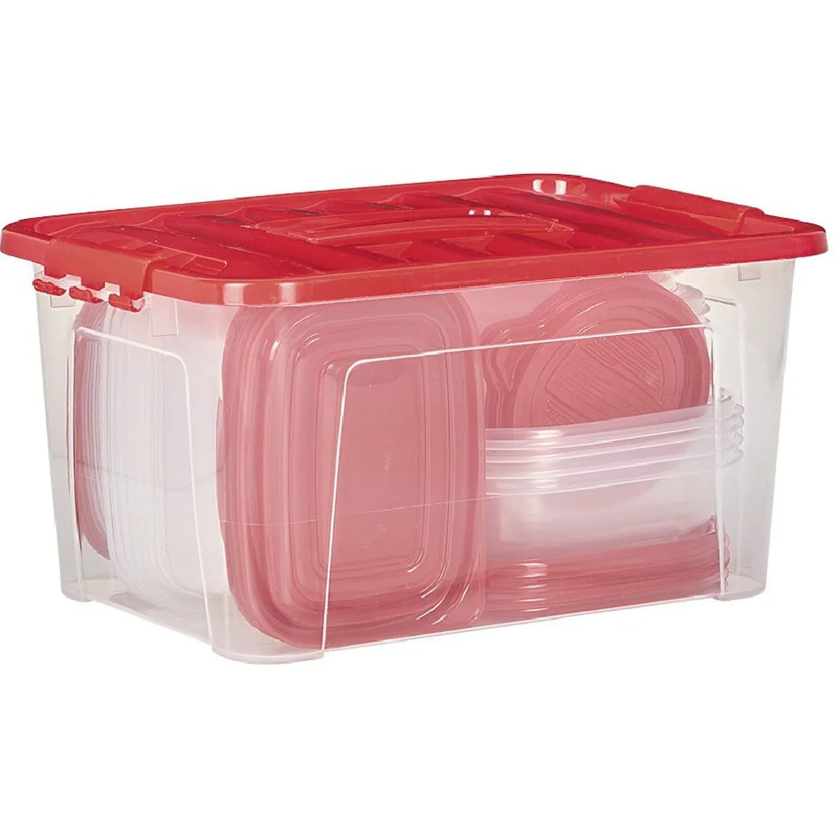 Gifi Boîtes alimentaire transparente avec couvercle bleu ou rouge x27 Online