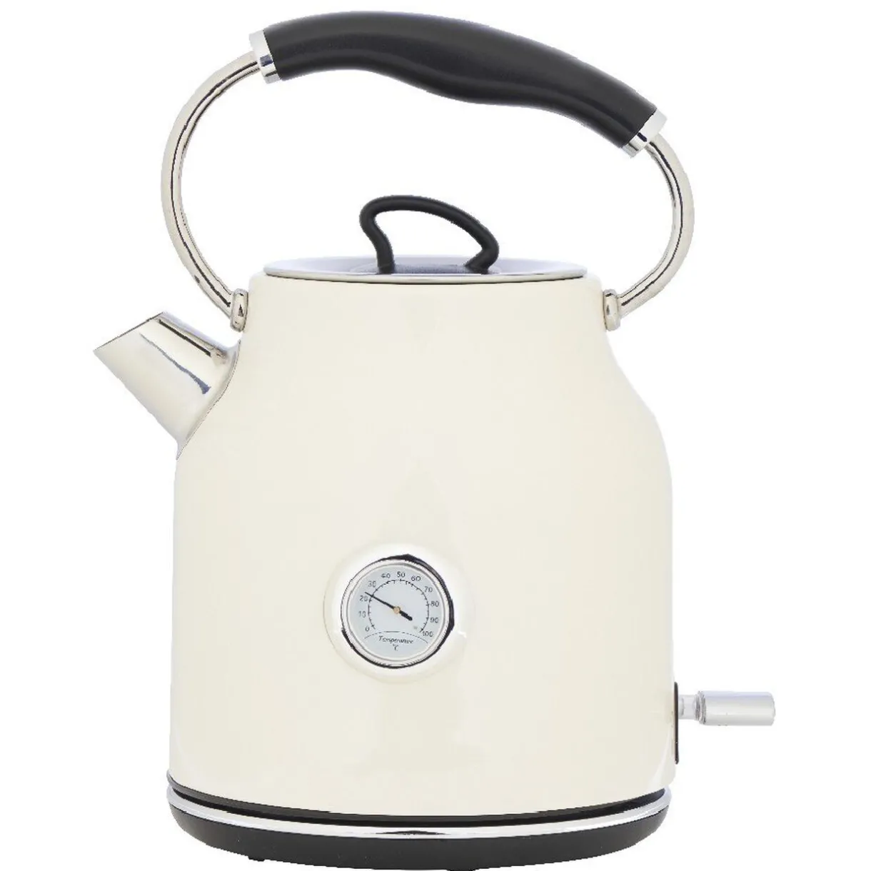 Gifi Bouilloire rétro indicateur température blanc crème 1,7 L Best
