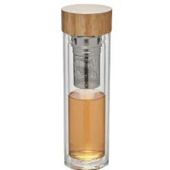 Gifi Bouteille à thé en verre et bambou naturel Sale