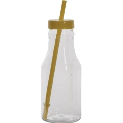 Gifi Bouteille en plastique avec paille colorée x10