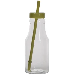 Gifi Bouteille en plastique avec paille colorée x10