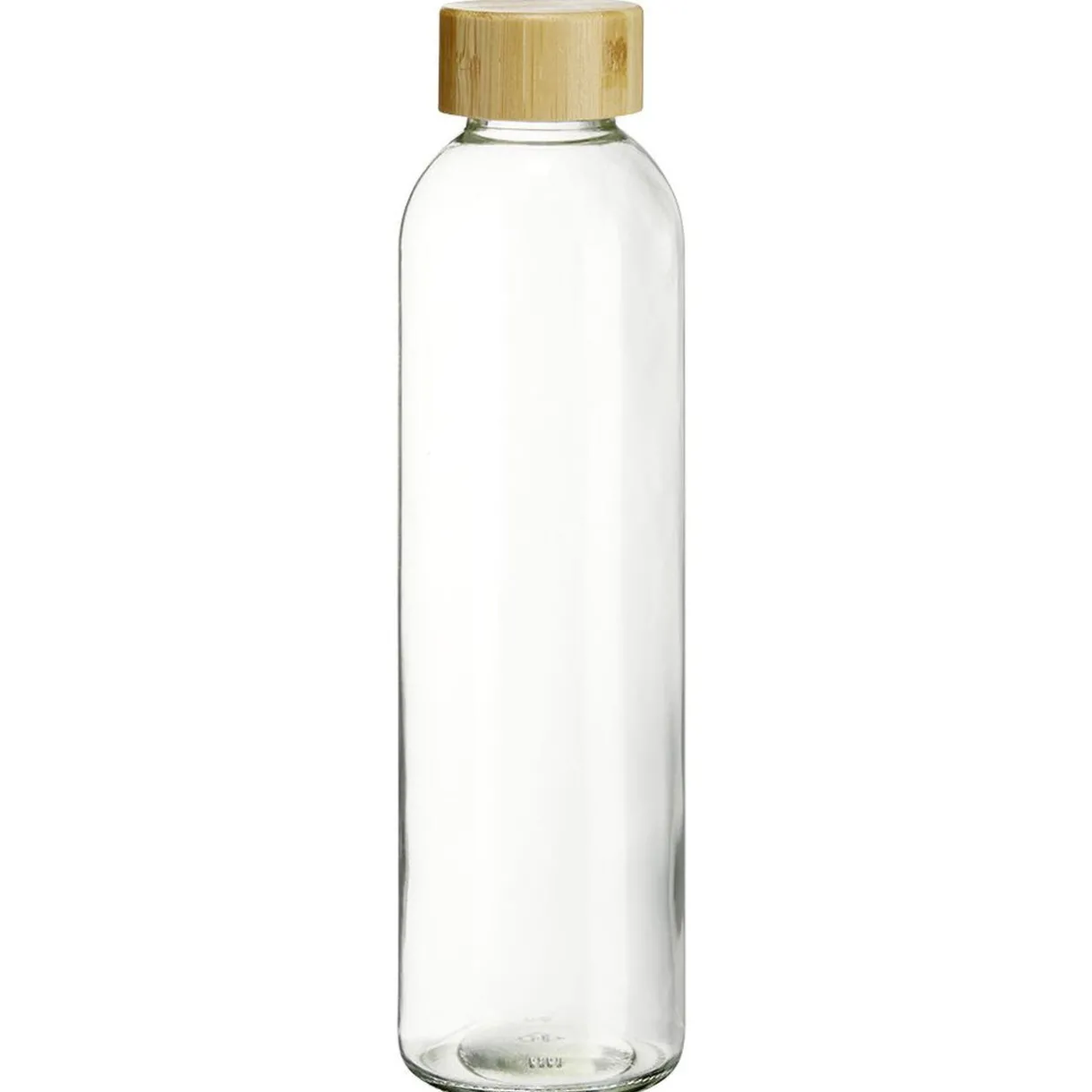 Gifi Bouteille en verre avec bouchon en bambou 750 ml