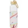 Gifi Bouteille en verre avec étui silicone antidérapant 550ml Ø6,6xH24cm