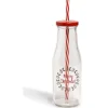 Gifi Bouteille en verre 450ML avec paille