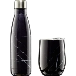 Gifi Bouteille isotherme inox 500 ml + tasse 300 ml Best