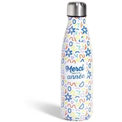 Gifi Bouteille isotherme Merci pour cette année 500ml inox 4 modèles New