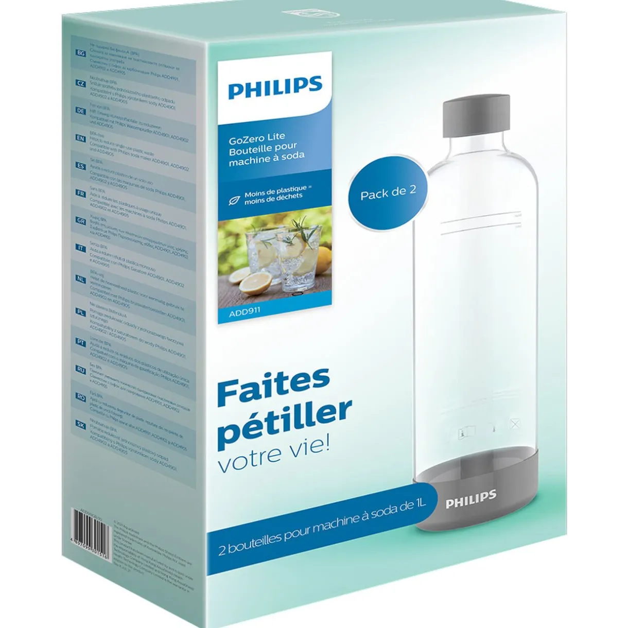 Gifi Bouteille 1L pour machine à soda Gris x2 Online