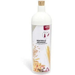 Gifi Bouteille récipient 1,2L plastique transparent