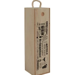 Gifi Caisse en bois pour bouteille de vin design naturel Hot