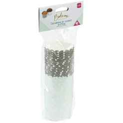 Gifi Caissette à muffin motif pois gris bleu x25 New