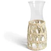 Gifi Carafe en verre transparent et raphia Ø11,2xH24,7cm New
