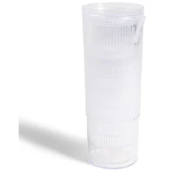 Gifi Carafe 1,1L + 4 verres 300mL polystyrène et silicone transparent New