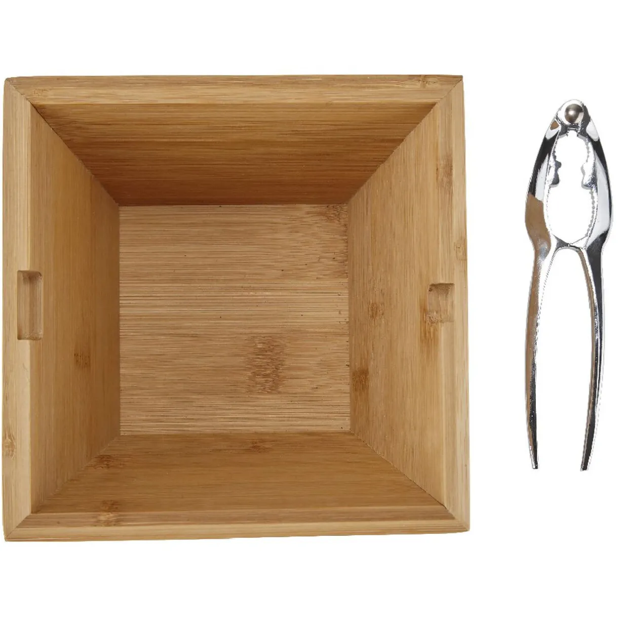 Gifi Casse-noix avec bol en bambou naturel New