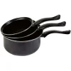 Gifi Casserole acier noir - Lot de 3 - Tous feux sauf induction Online