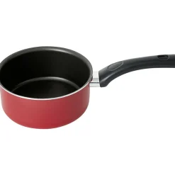 Gifi Casserole aluminium antiadhésive noir et rouge Ø 16 cm Hot