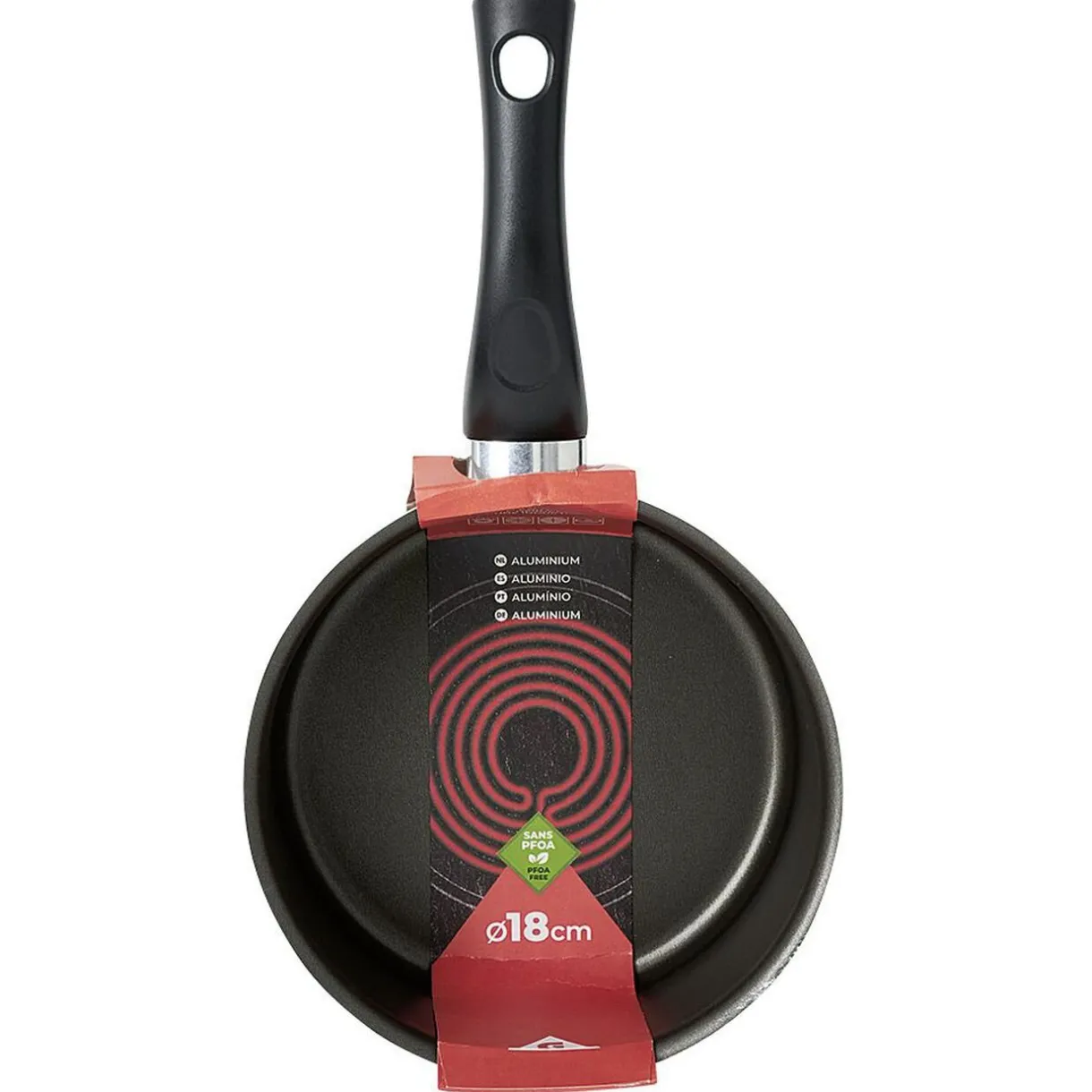 Gifi Casserole aluminium antiadhésive noir et rouge Ø 18 cm Sale