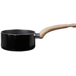Gifi Casserole noire manche effet bois Ø 14 Outlet
