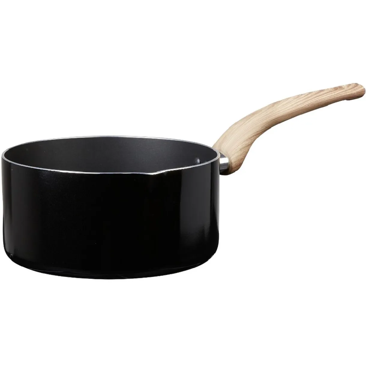 Gifi Casserole noire manche effet bois Ø 20 Best