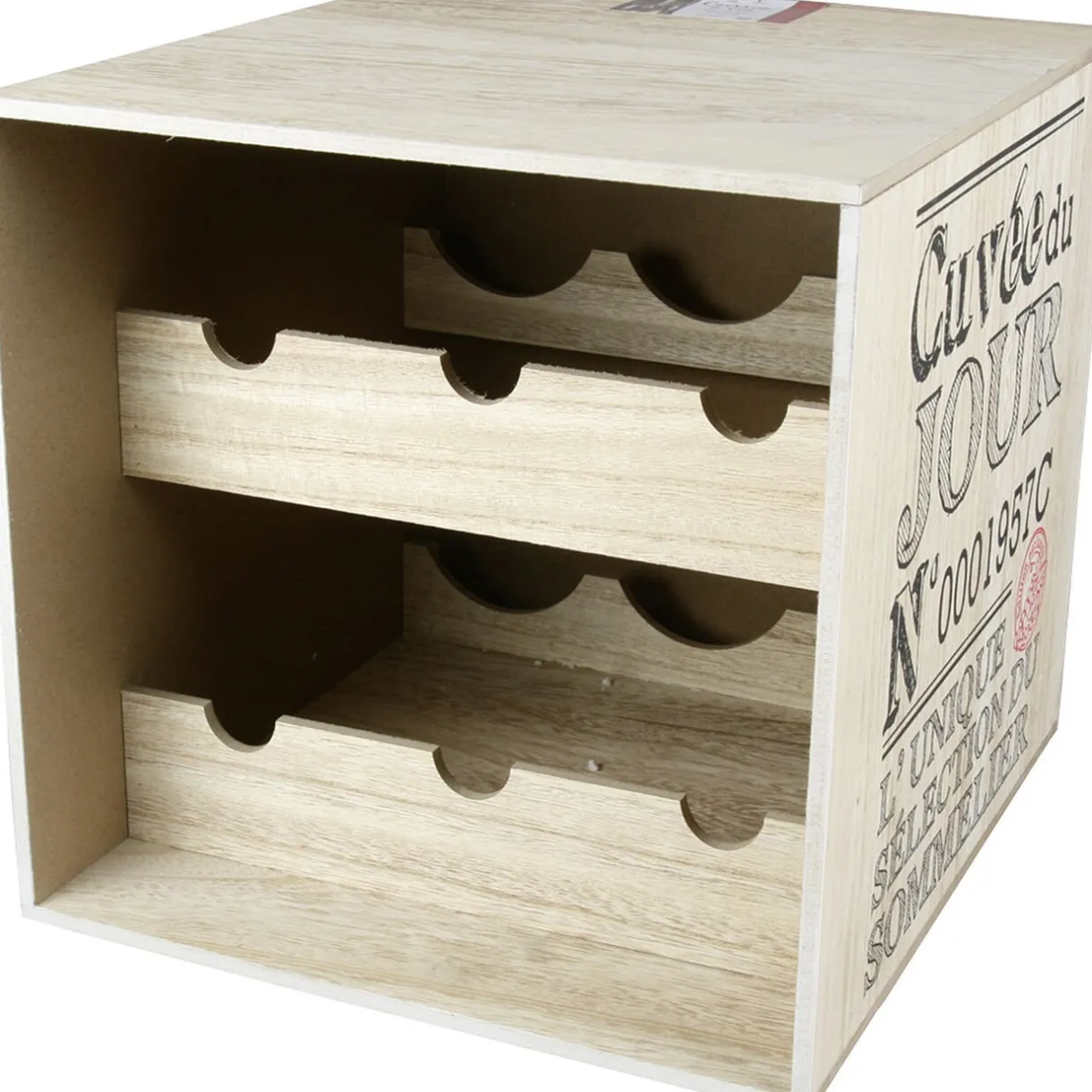 Gifi Cave à vin en bois pour 6 bouteilles Hot