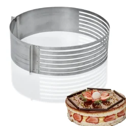 Gifi Cercle à pâtisserie extensible spécial génoise inox New