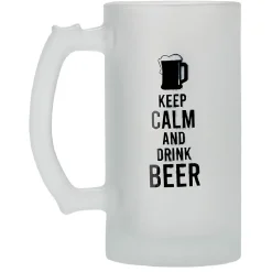 Gifi Chope de bière en verre imprimé humour