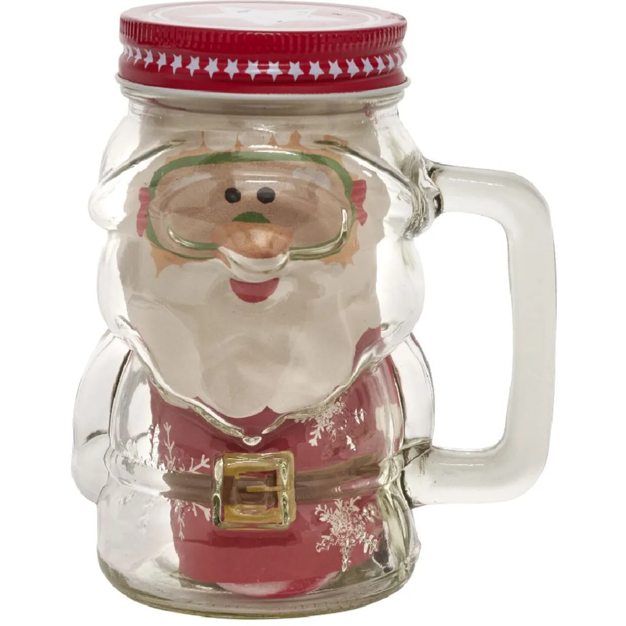 Gifi Chope en verre père Noël avec cookies et sucre d'orge Discount