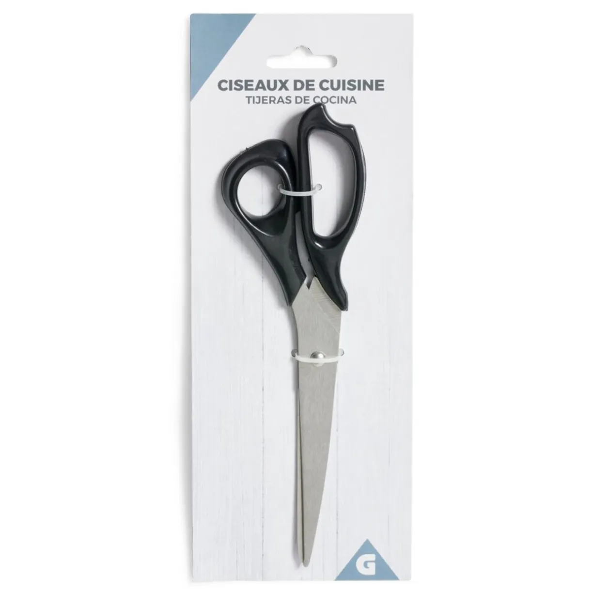 Gifi Ciseaux de cuisine en inox avec poignée plastique blanc ou noir Clearance