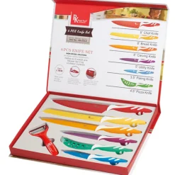 Gifi Coffret 6 couteaux et éplucheur Best