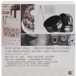 Gifi Coffret gâteau 3 étages avec moules à charnières Outlet
