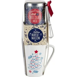 Gifi Coffret Mug XXL avec boisson et gourmandises Noël Scandinave