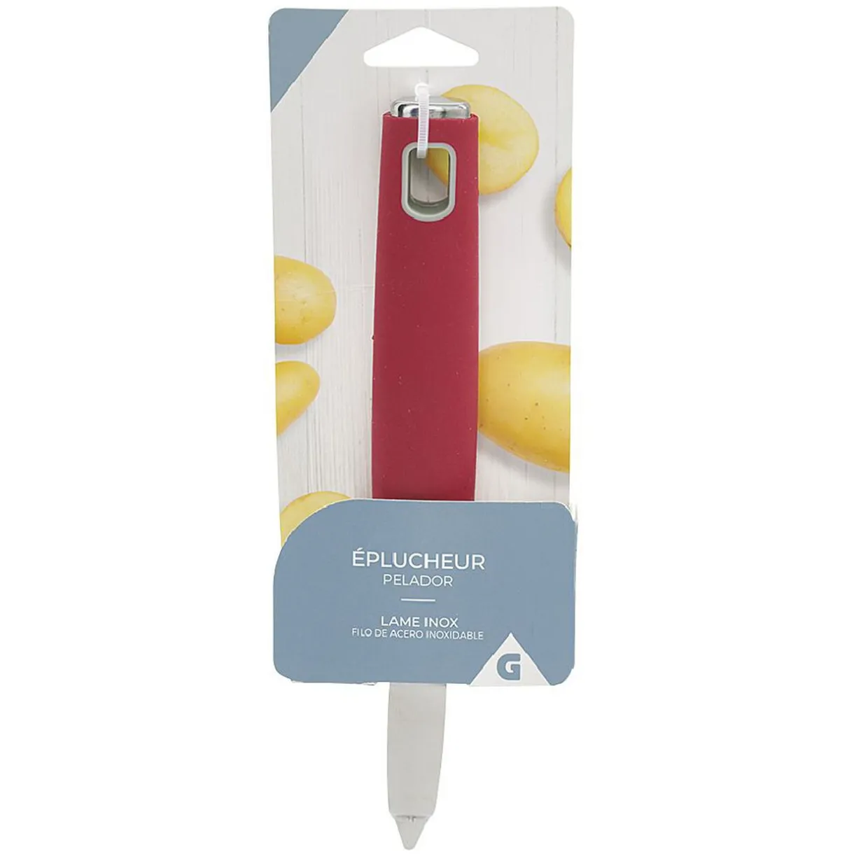 Gifi Économe inox manche plastique rouge Sale