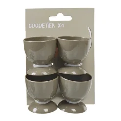 Gifi Coquetier taupe x4